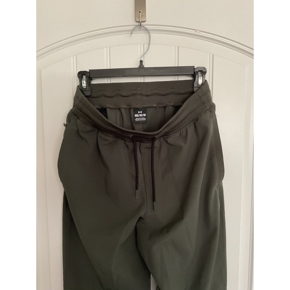 Under Armour Women's Tall Size Medium Working Tapered Pants Forest Green - Picture 10 of 12